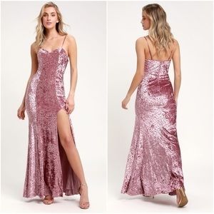 Lulu’s Simply Elegant Blush Pink Sequin Maxi Dress